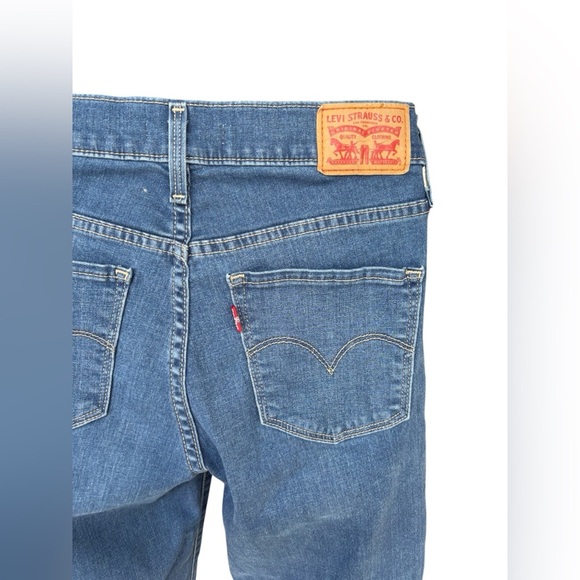 Levi's 314 Shaping Straight blue Jeans denim size 28 women’s preloved - Picture 8 of 8